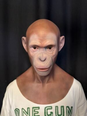 Jack realistic chimpanzee ape silicone mask handcrafted for film FX cosplay and Halloween