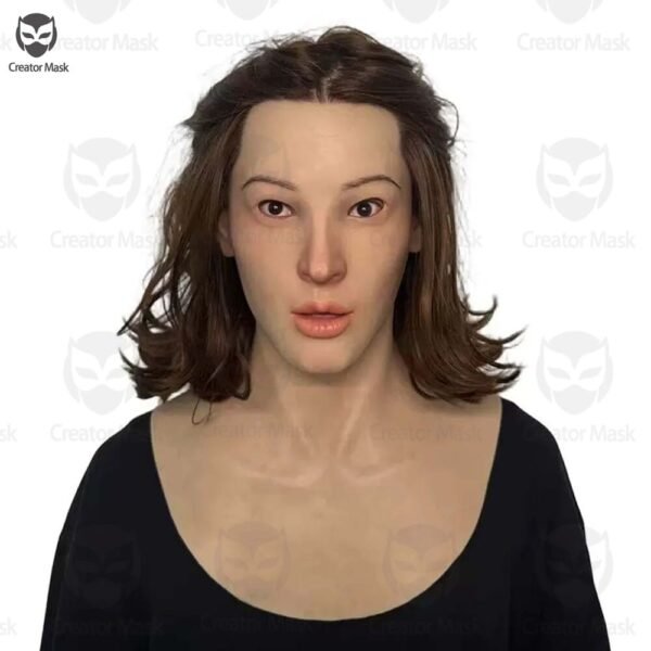 ron realistic female silicone mask with blonde hair & chest plate (copy)