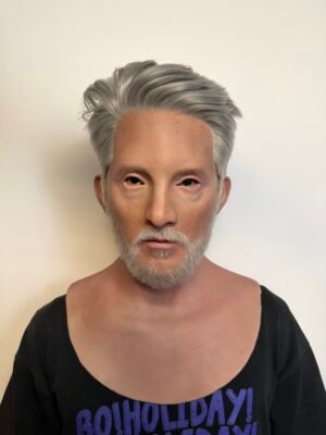 max ultra realistic male silicone mask with hair handcrafted lifelike headgear for cosplay, disguise & film fx (copy)