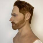 alex realistic male silicone mask with wavy hair & beard handcrafted lifelike headgear for cosplay, disguise & film fx (copy)