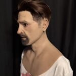 guy realistic bald middle aged male silicone mask with chest plate (copy)