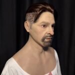 guy realistic bald middle aged male silicone mask with chest plate (copy)