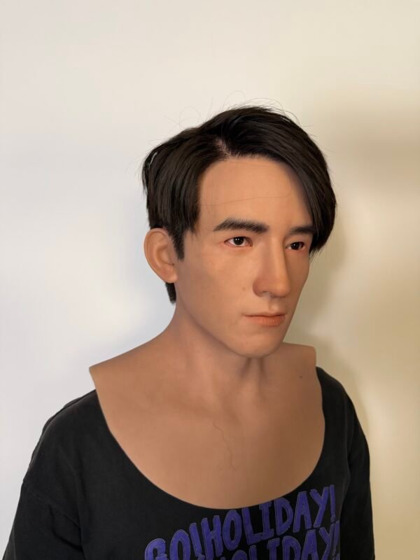 sam realistic old witch silicone mask with grey hair handcrafted fx headgear for halloween, cosplay & film production (copy)