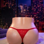 CP 8kg 17.6 lbs realistic female silicone butt torso with red lace thong US warehouse stock rear view