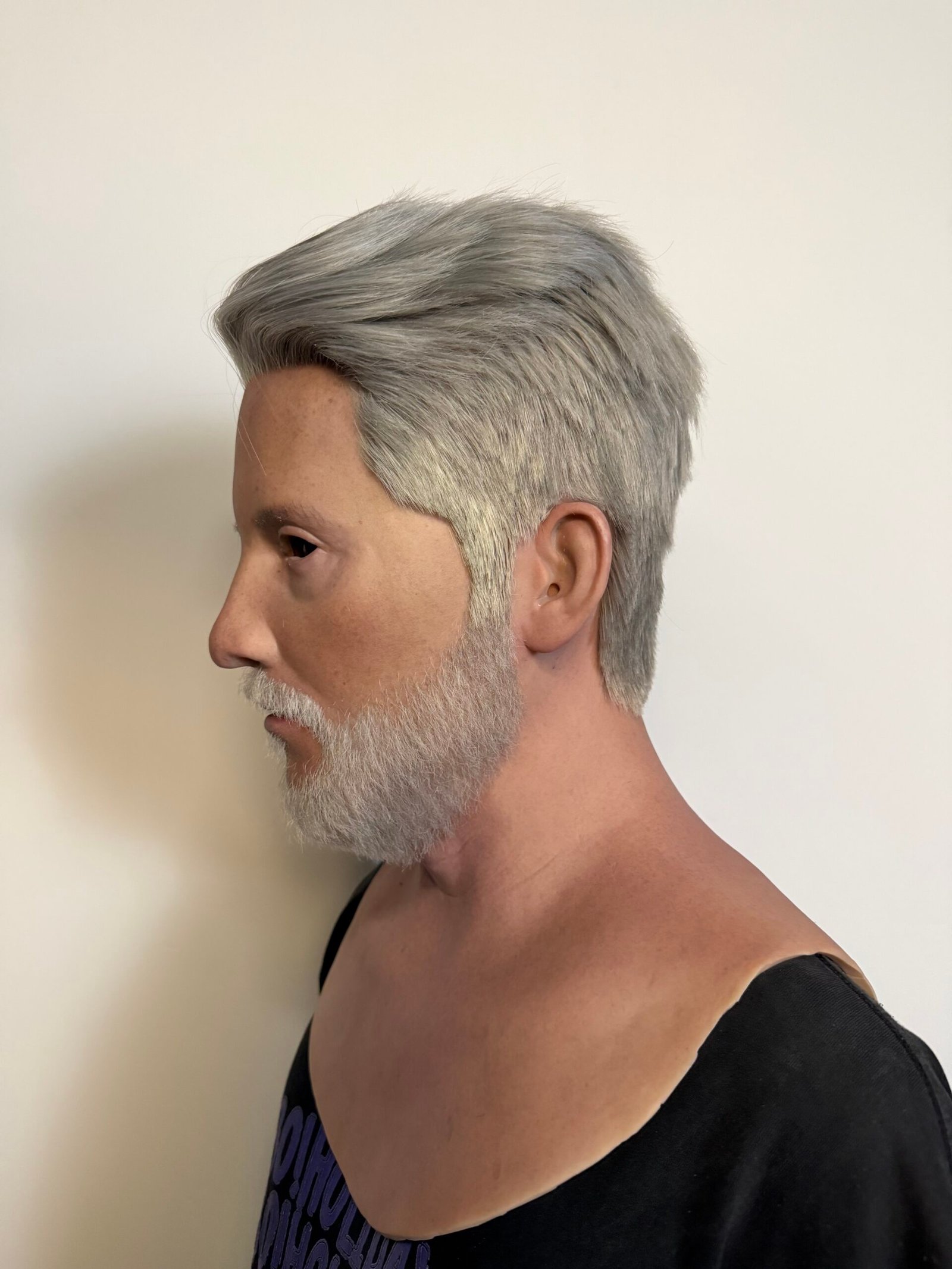 max ultra realistic male silicone mask with hair handcrafted lifelike headgear for cosplay, disguise & film fx (copy)