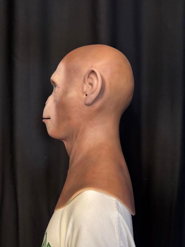 tim realistic bald elderly male silicone mask with stubble handcrafted old man headgear for cosplay, disguise & film fx (copy)