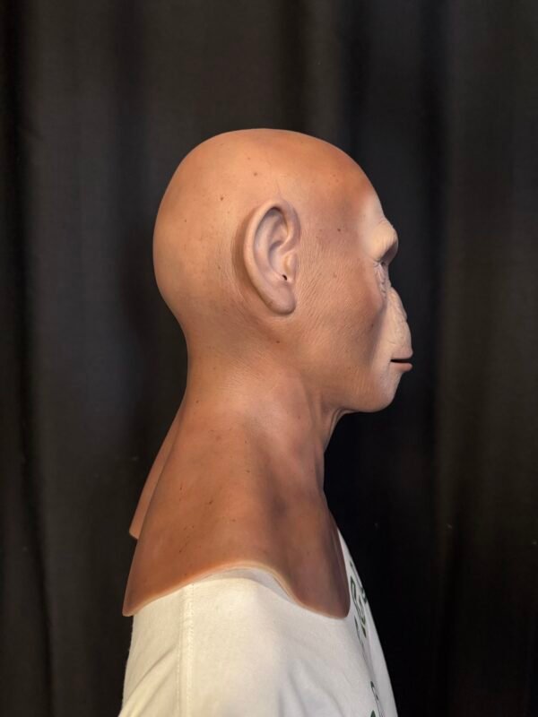 tim realistic bald elderly male silicone mask with stubble handcrafted old man headgear for cosplay, disguise & film fx (copy)