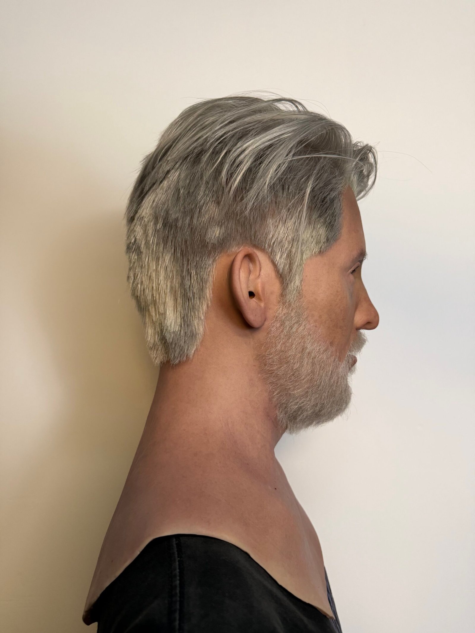 max ultra realistic male silicone mask with hair handcrafted lifelike headgear for cosplay, disguise & film fx (copy)