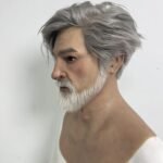 roy realistic bald old man silicone mask with wrinkles & chest plate (copy)