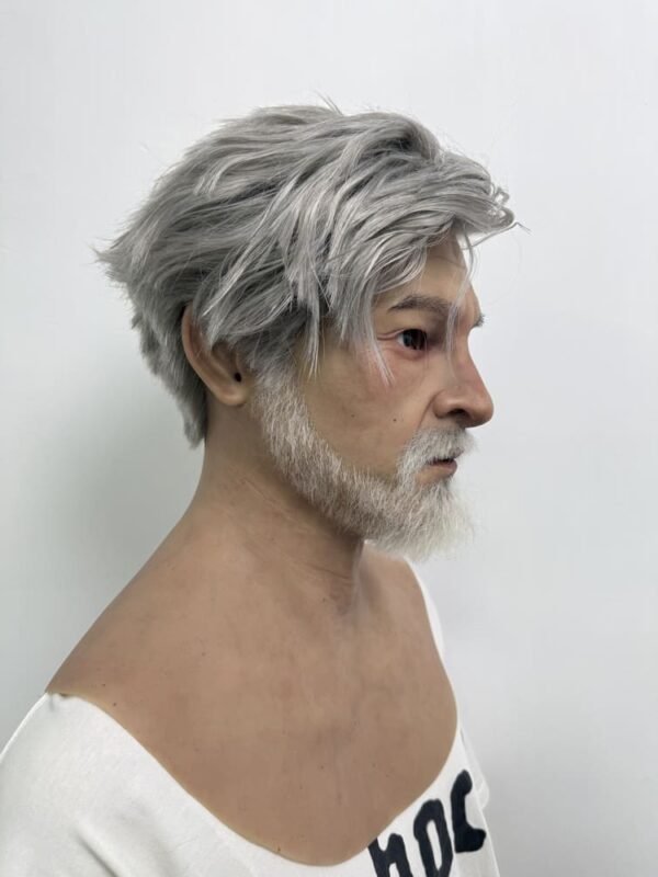 roy realistic bald old man silicone mask with wrinkles & chest plate (copy)