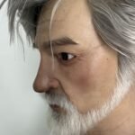 roy realistic bald old man silicone mask with wrinkles & chest plate (copy)