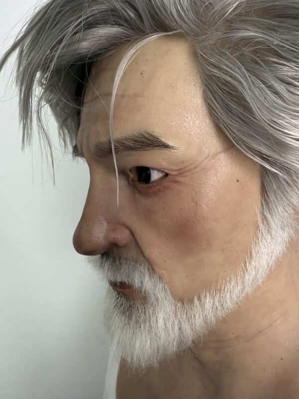 roy realistic bald old man silicone mask with wrinkles & chest plate (copy)