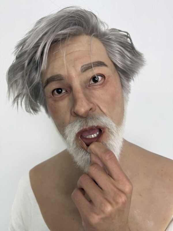 roy realistic bald old man silicone mask with wrinkles & chest plate (copy)