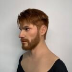paul hyper realistic male silicone mask with brown hair & full beard for film fx & disguise (copy)