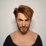 paul hyper realistic male silicone mask with brown hair & full beard for film fx & disguise (copy)