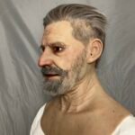 joel realistic bald old man silicone mask with wrinkles & chest plate (copy)