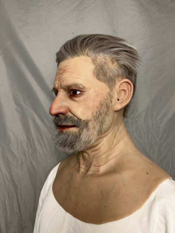 joel realistic bald old man silicone mask with wrinkles & chest plate (copy)