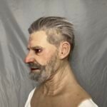 joel realistic bald old man silicone mask with wrinkles & chest plate (copy)
