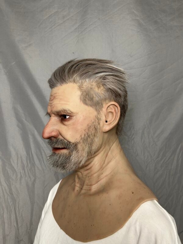 joel realistic bald old man silicone mask with wrinkles & chest plate (copy)