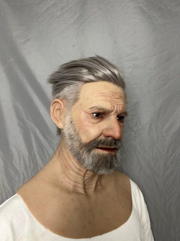 joel realistic bald old man silicone mask with wrinkles & chest plate (copy)