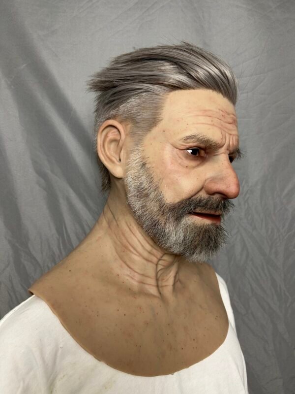 joel realistic bald old man silicone mask with wrinkles & chest plate (copy)