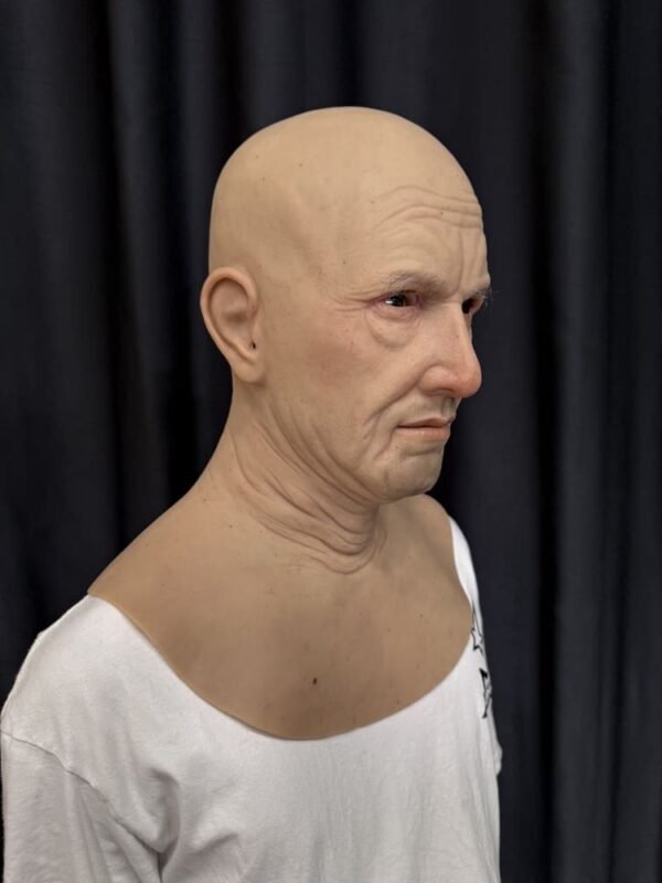 neil realistic bald caucasian male silicone mask with chest plate (copy)