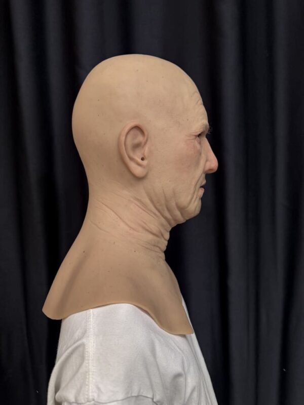 neil realistic bald caucasian male silicone mask with chest plate (copy)
