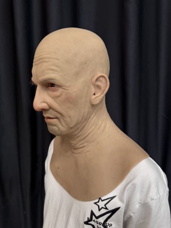 neil realistic bald caucasian male silicone mask with chest plate (copy)